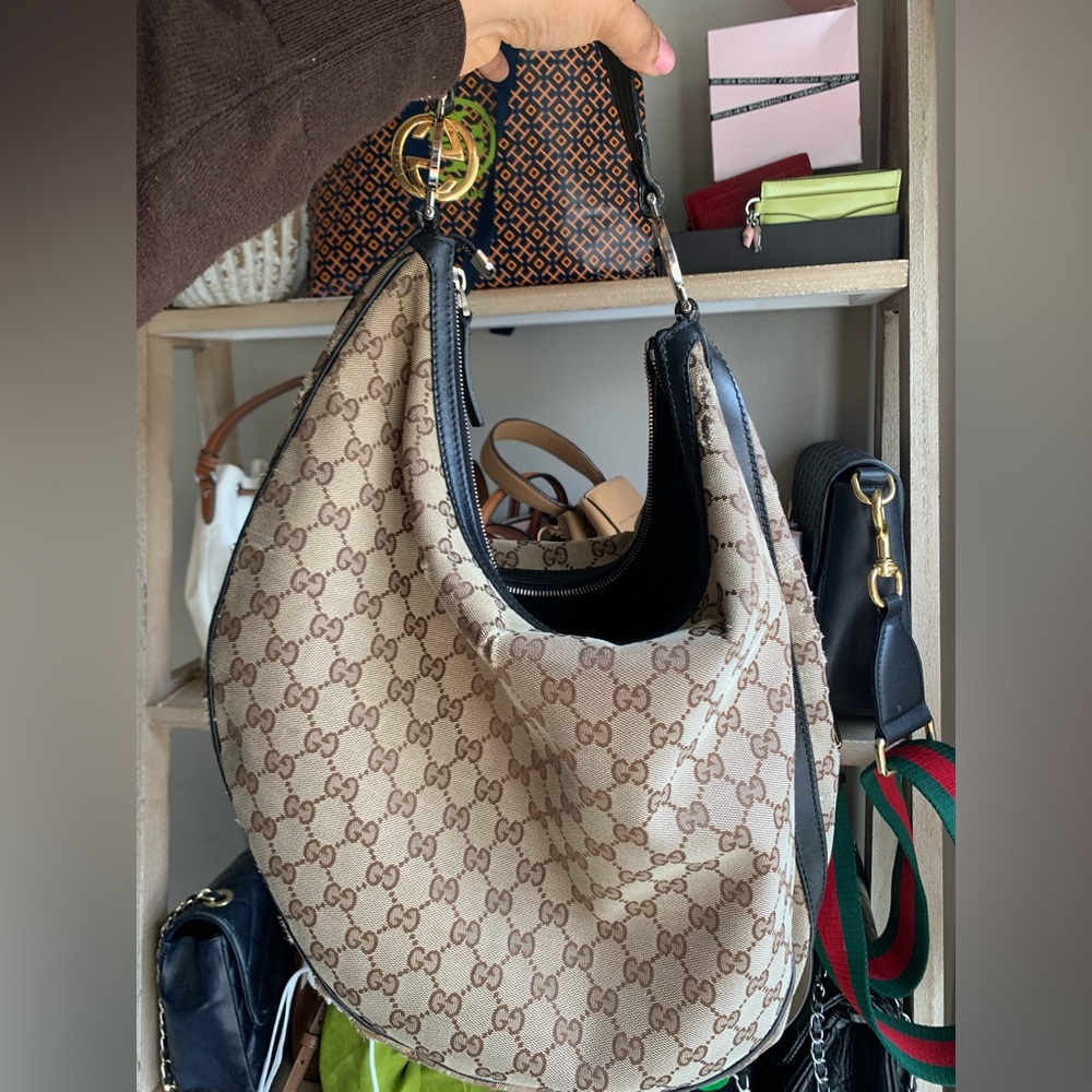 GUCCI Monogram twin hobo should bag - Picture 6 of 12